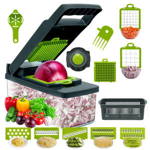 Cortador de Verduras Manual 16 en 1, Nuevo Cortador de Verduras de Silicona para Cebolla y Zanahoria, con Cortador de Alimentos para Cocina - Product Image 6