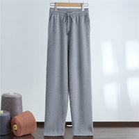 Nouveau pantalon large en cachemire pour homme, décontracté et élastique, idéal pour l'automne et l'hiver