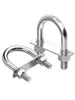 Vis à boulon en U en acier inoxydable 304 avec déflecteur d'écrou Carte en forme de U Collier de serrage en forme de U Boucle de fixation Finition zinguée