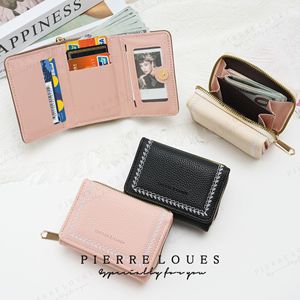 Pierre Loues Women's Tri-Fold <b>Wallet</b> Pink Apricot RFID Blocking <b>Card</b> <b>Holder</b> Compact Lightweight Everyday Use - Product Image 2