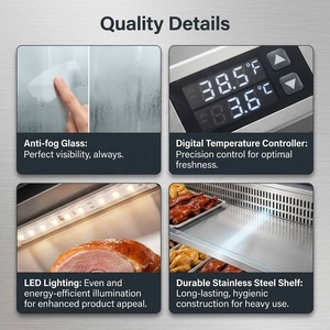 <span class=keywords><strong>Vitrine</strong></span> <span class=keywords><strong>Réfrigérée</strong></span> Ouverte Haute Performance pour Produits Frais – Idéale pour Centres Commerciaux et Supermarchés (Zone Fraîche) - Product Image 5