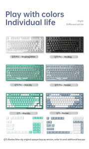 Fl esports Q75pro <span class=keywords><strong>tastiera</strong></span> meccanica 3 modalità 2.4G <span class=keywords><strong>Bluetooth</strong></span> senza fili <span class=keywords><strong>tastiera</strong></span> 82 tasti <span class=keywords><strong>tastiera</strong></span> giochi per <span class=keywords><strong>tastiera</strong></span> - Product Image 2
