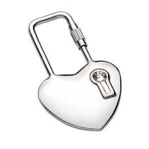 Portachiavi a Forma di Cuore in Cristallo con Pendente in Pietra Trasparente per Regalo d'Amore - Product Image 1