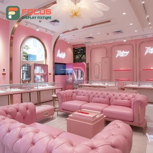 Fabricante de Muebles Modernos para Joyerías, Mostrador de Centro Comercial con Acabado Laminado y Vitrina de Vidrio - Product Image 1