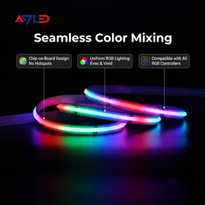 Bande lumineuse LED COB RGB haute densité 576 LED/m, 24V, étanche, flexible, pour la décoration de maison intelligente et de fêtes - Product Image 2