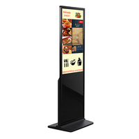Affichage publicitaire numérique d'intérieur 42 49 55 pouces Slim Vertical Media Player Floor Stand Lcd Signage
