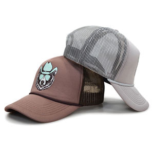 Gorra Trucker con Logotipo Personalizado, Diseño de Oso Vaquero del Oeste, Malla Gráfica Color Menta, Cierre a Presión, para Hombres, Deportes al Aire Libre - Product Image 1