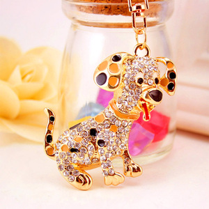 Llavero de Aleación de Zinc con Esmalte Metálico para Niñas, Diseño de Animal, Cristal, Perro Dálmata, para Bolsa o Coche, Promoción 2022 - Product Image 3