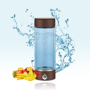 تقنية جديدة زجاجة مياه هيدروجين من الفولاذ المقاوم للصدأ زجاج 2024 مولد مياه هيدروجين محمول