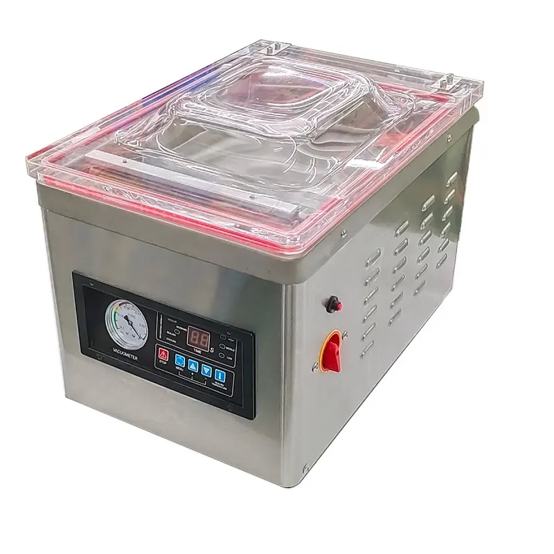 Machine de cachetage d'emballage sous vide de viande de nourriture de scellant sous vide de grande chambre d'acier inoxydable commercial