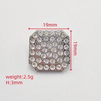Kancing Berlian Mewah Multi-gaya Ramah Lingkungan 19mm 18mm Bentuk Bunga Persegi Panjang Kombinasi Mutiara Rhinestone Kancing Datar