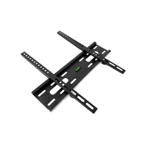 Braket Dinding TV Baja Hitam Bersertifikat CE untuk Layar 26-55 inci, VESA Tetap 400x400mm, Kapasitas Beban 40kg
