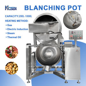 Olla de cocción industrial encamisada de 200L-1000L con mezclador para blanquear, cocinar, vaporizar y hervir mariscos, pasta, salsas, verduras y carne - Product Image 1