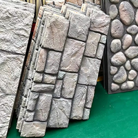 Panneau mural en pierre artificielle PU légère et moderne pour extérieur, effet pierre culturelle 3D, étanche, pour fond de mur urbain