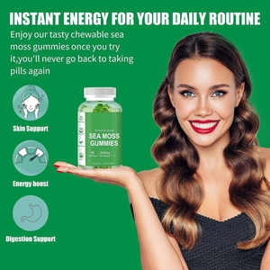 Etiqueta privada Vegano Sea Moss Bladderwrack Gummies 60 Count Premium Health Wellness Vitamins OEM/ODM para mujeres embarazadas Recién nacidos - Product Image 4
