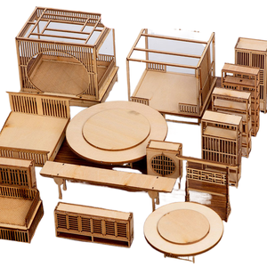 เฟอร์นิเจอร์ไม้สไตล์จีน 1:25, เตียง, ตู้เก็บของ, ตู้เสื้อผ้า, โต๊ะกลม, ไม้แขวนเสื้อ, โมเดลไม้จันทน์ - Product Image 2