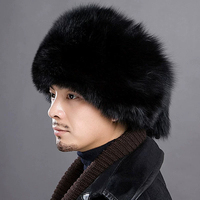 Chapeau en fourrure de raton laveur véritable de luxe, couleur naturelle, pour homme, style russe, chaud pour l'hiver, avec logo personnalisé