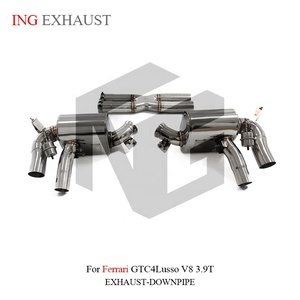 Échappement Cat-Back en acier inoxydable ING pour <span class=keywords><strong>Ferrari</strong></span> GTC4Lusso 3.9T V8 2016-2020 |   Système de silencieux à montage direct par boulons - Product Image 3