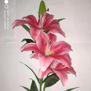 Gros latex artificiel vraie touche fleur de <span class=keywords><strong>lys</strong></span> pour bouquet de mariage - Product Image 3