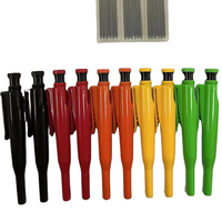 Outils de Scribe pour le travail du bois Architecte Marqueur de trou profond Crayon de charpentier mécanique Stylo automatique Longlife sec avec porte-manchon