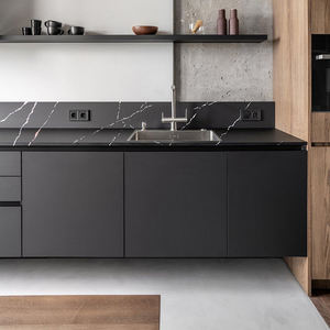 TMZ Stone ODM/OEM 5074 <b>Black</b> Artwork High Quality Artificial Quartz Slab Modern Style Customized Kitchen Hotel <b>Table</b> Top Indoor - Product Image 6