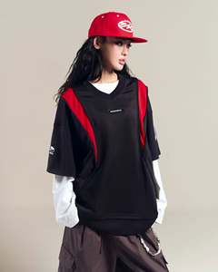 Red Line Jersey Sport Premium Thick T <b>Shirt</b> Oversized Fit Made Of Quick Dry Breathable Double Face Performance Fabric - Product Image 5