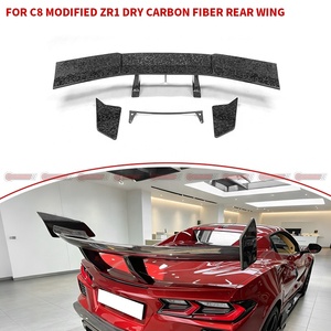 สปอยเลอร์หลังคาร์บอนไฟเบอร์แห้งทรง Chevrolet Corvette C8 ZR1 แรงดันอากาศสูง สำหรับขายส่ง - Product Image 4