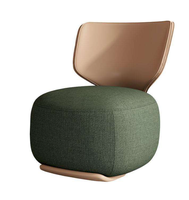 Fauteuil Ergonomique Moderne Pivotant en Coton et Lin de Luxe avec Dossier Rotatif, Meuble Métallique pour Chambre et Salon