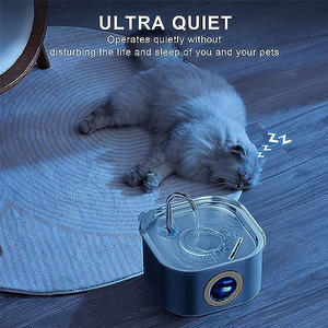 Transparent Window Cat <b>Water</b> Dispenser 3.2L/108oz Super Quiet& Pets Auto Filter Stainless Steel Cats <b>Water</b> <b>Fountain</b> - Product Image 3