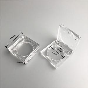 Envase Cosmético Transparente de Plástico de 5g con Logotipo Personalizado de Fábrica, Mini Contenedor Individual para Rubor - Product Image 1