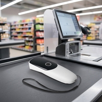 Lecteur de codes à barres portable Mini BT 2D Scanner de codes QR sans fil Long temps de travail avec lecteur de codes à barres à mémoire de batterie