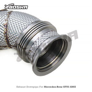 Downpipe sur mesure en stock pour Mercedes-Benz AMG GT50/GT53 3.0T 2019-2023, en acier inoxydable 304 Boska, tuyaux d'échappement - Product Image 4