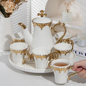 Juego de agua de cerámica nuevo, transfronterizo, juego de tazas, juego de té resistente a altas temperaturas, regalo de inauguración de casa de lujo ligero - Product Image 1