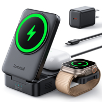 Lamicall T10 Support de charge magnétique universel 3 en 1 Station de charge sans fil pour smartphone Montre Écouteurs Maison T7