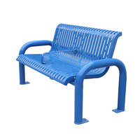 Banc d'assise extérieur en acier galvanisé robuste à l'extérieur du parc banc d'assise en métal inhabituel chaise de banc de fer de patio de jardin public