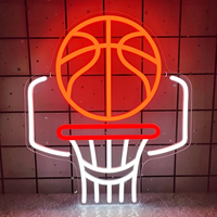 Enseigne néon LED de basketball personnalisée, décoration murale lumineuse pour la décoration intérieure, la décoration murale, la décoration de chambre, la décoration de bar, la décoration de fête à domicile, cadeau pour les fans de basketball