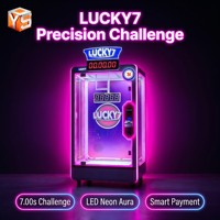 Máquina expendedora comercial de arcade Zdys LUCKY 7 con reloj de tiempo y juego de premios, desafío de 7 segundos, operada con monedas para parques