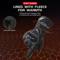 Gants de moto coupe-vent et étanches, gants pour motocycliste homme, gants de conduite compatibles écran tactile, gants de moto et de motocross pour l’hiver