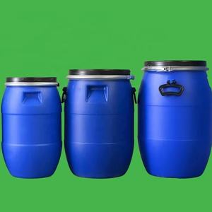 30L HDPE blauwe kunststof emmer, open bovenkant, food grade, recyclebaar, melkcontainers met ijzeren hoepelringen, JYP merk, goud gestempeld - Product Image 5