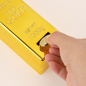 Tirelire personnalisée avec logo pour la décoration de la maison, style lingot d'or, en plastique de haute qualité, vente en gros d'usine - Product Image 5