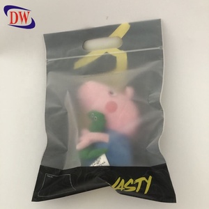 recycle matte CPE custom logo printed die cut handle ziplcok grocery shopping plastic bag