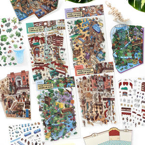 3 feuilles/paquet d'autocollants de paysage 2.5D Little Corner <span class=keywords><strong>Pop</strong></span>-<span class=keywords><strong>Up</strong></span> Creative Kids DIY <span class=keywords><strong>Scrapbooking</strong></span> Scene Stress Relief Toys - Product Image 1