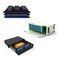 Panneau de brassage optique (ODF) 1U 2U 4 12 24 48 ports, montable en rack, avec boîtier de répartition et plateau de raccordement pour FTTH