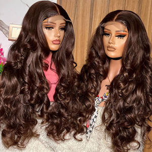 Venta al por mayor de onda suelta 13*4 de encaje de alta definición de calidad superior de pelo humano crudo pelucas rizadas sin pegamento a granel <span class=keywords><strong>comprar</strong></span> pelucas de cabello humano sin procesar - Product Image 3