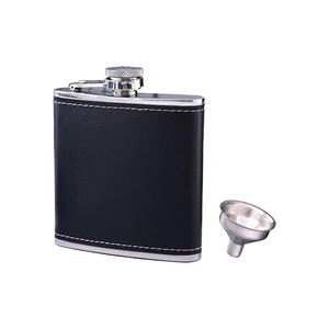 Portable Pocket Black Alcohol Flask 8OZ <b>Whiskey</b> Hip Flasks Stainless Steel Leak-Proof Durable Outdoor Travel Wine <b>Jugs</b> Bottle - Product Image 1