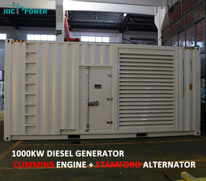 Generador Diésel Industrial Cummins Megawatt 1MW 1000kW 1250kVA en Contenedor de 40 pies con Fase 1/3, 50/60Hz para Respaldo de Energía de Datos - Product Image 1
