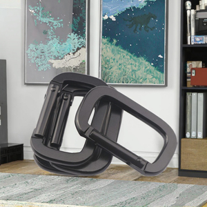 Mosquetón Rectangular de Aleación de Aluminio Negro Mate de 54x33mm, Grueso y Plano, para Colgar Bolsas, Venta al por Mayor - Product Image 3