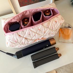 Bolsa Organizadora Acolchada de Algodón para Herramientas de Peinado Dyson <span class=keywords><strong>Airwrap</strong></span>/Airstrait, Estuche de Viaje Floral, Regalo para el Día de la Madre - Product Image 4