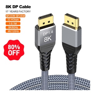 Cable DP 1.4 con Descuento, 8K/60Hz 4K 240Hz, Revestimiento de PVC, Blindaje de Lámina, 2m, Cable de Audio y Video HD, Suministro Directo de Fábrica, <span class=keywords><strong>PS5</strong></span> - Product Image 2