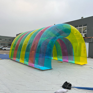 Tùy Chỉnh 8M PVC Inflatable Trong Suốt Bóng Đá Đường Hầm Đầy Màu Sắc Giải Trí Công Viên Lối Vào Cho Các Sự Kiện - Product Image 4